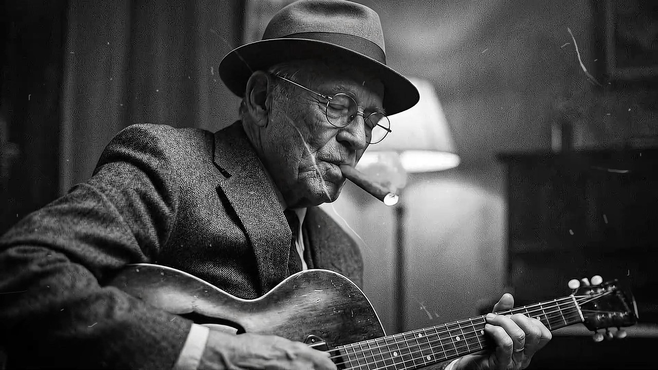 Slow Chicago Blues After Midnight – Smooth Jazz Guitar for Whiskey Mood