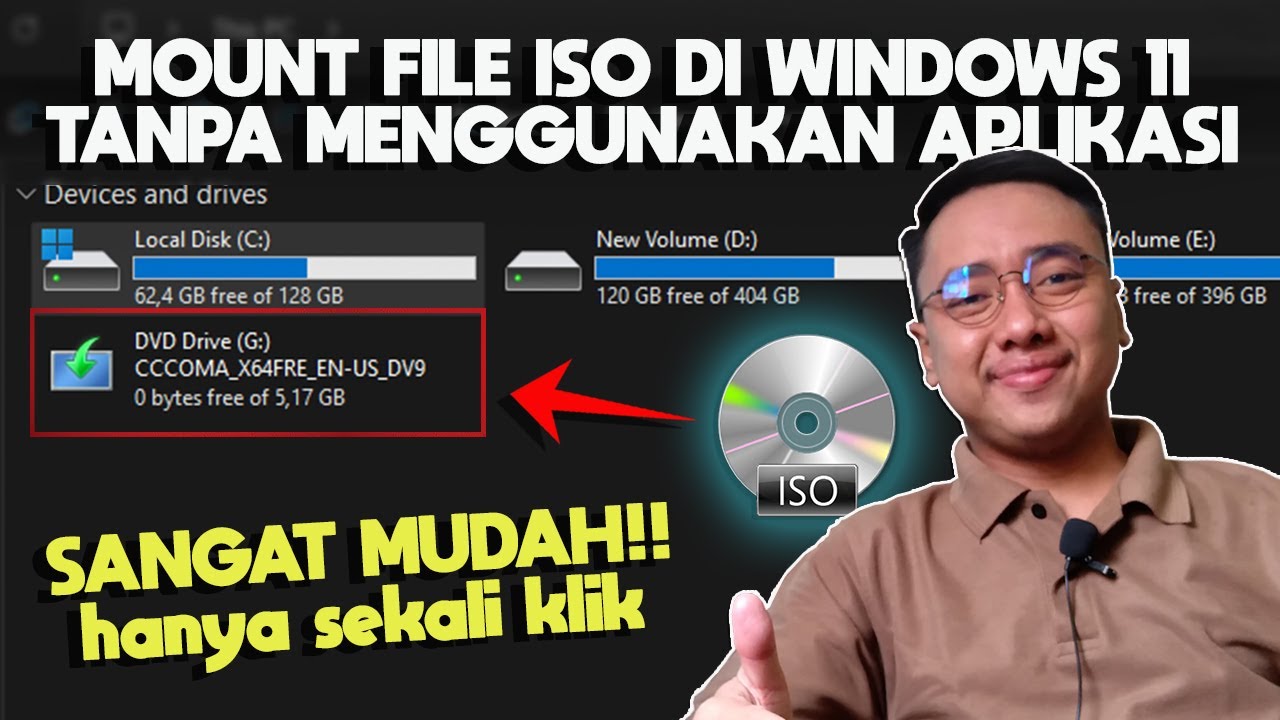 Sangat Mudah!! - Cara Mount File ISO di Windows 11 Tanpa Aplikasi