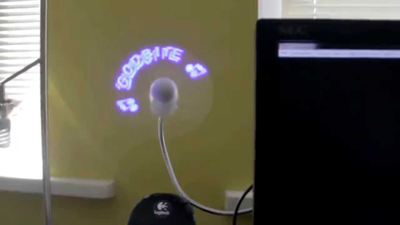 USB Programmable LED Message Cool Fan Gadget - test