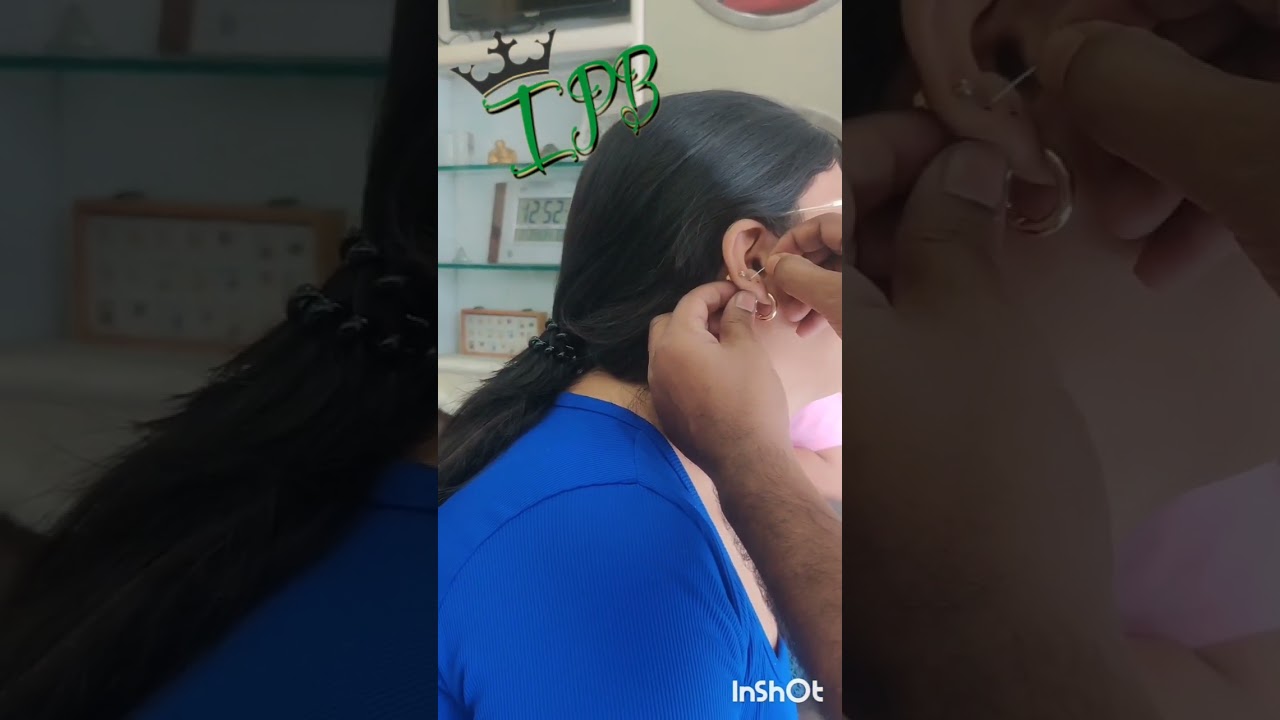 3 rd lobe ear piercing not pain full 7506001516