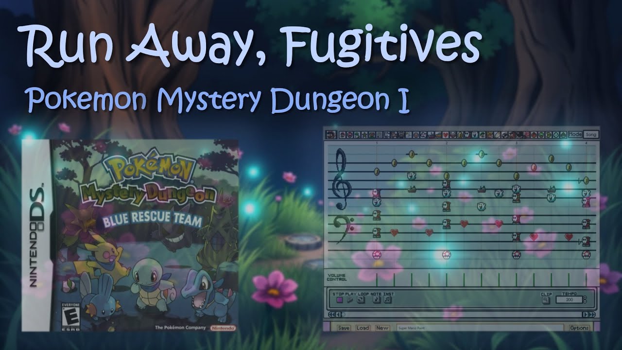 RUN AWAY, FUGITIVES from Pokemon Mystery Dungeon I but it's a Super Mario Paint cover [VGM] [432 Hz]