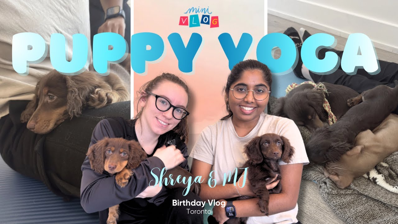 Trying Puppy Yoga for the First Time | Mini Vlog