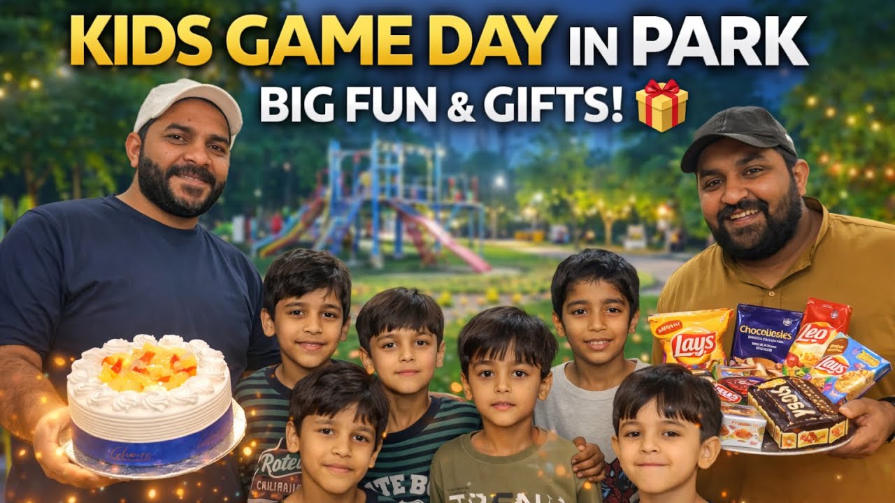 Kids Game Day in Park – Big Fun & Gifts! 🎉🍰 Spoon Balance & Pul Da Rope Challenge