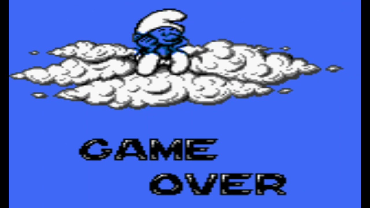 The Smurfs Nightmare (GBC) Game Over