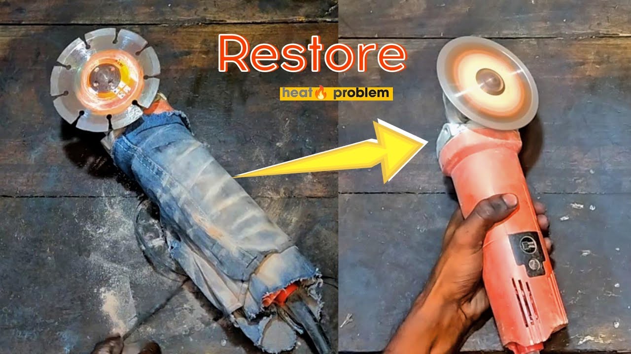 Restore dw801 angle grinder || heating problem solv || cutter machine very heat🔥