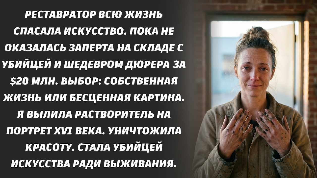 Реставратор уничтожила шедевр за $20 млн, чтобы выжить . Я убила картину Дюрера.
