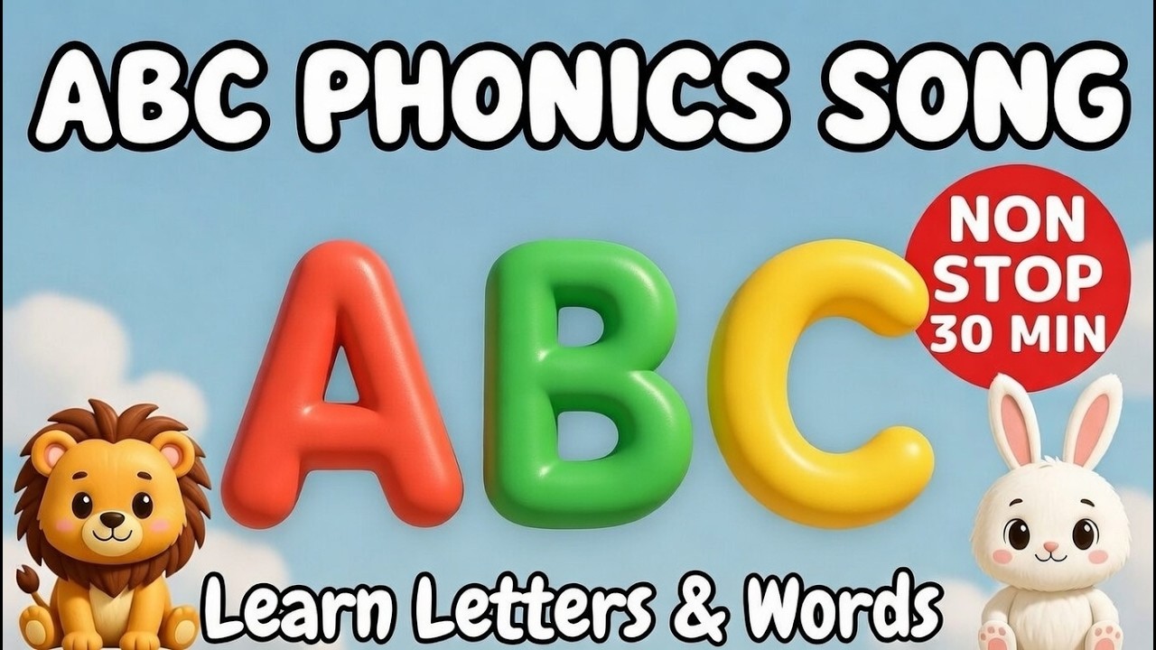 ABC Phonics Song | Learn Alphabet A to Z with Words | 30 Minutes Non Stop for Toddlers