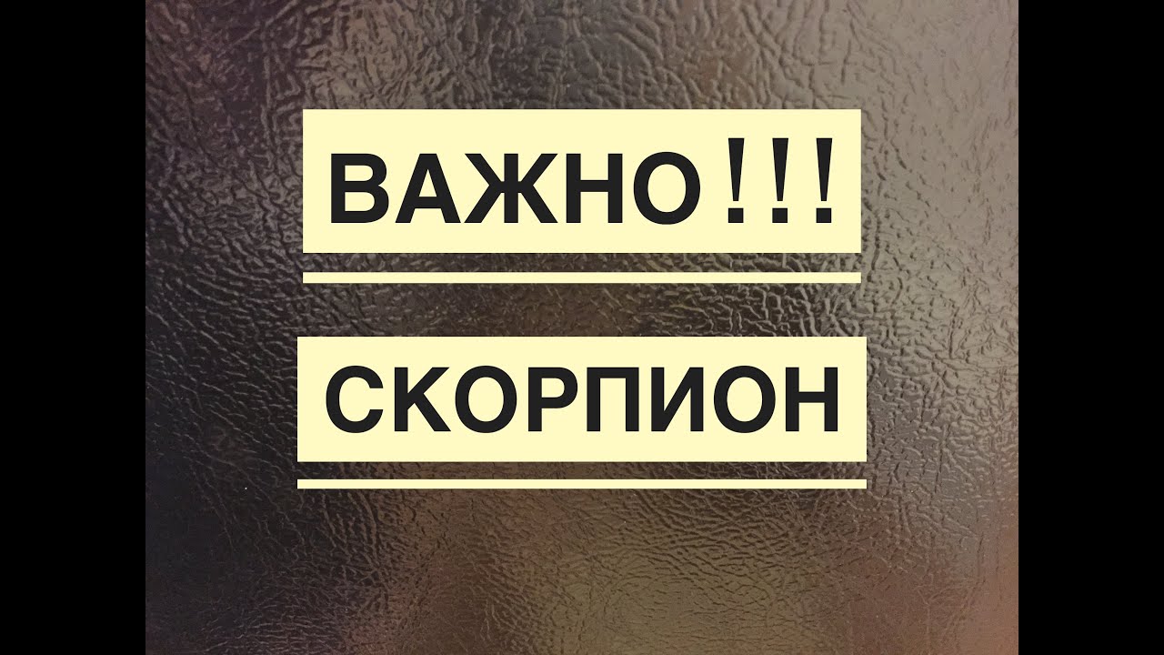 🔴Важное  для Скорпиона