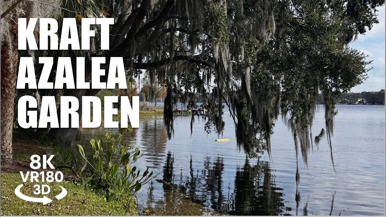 Kraft Azalea Garden Walk VR180 8K 3D Lake Maitland, Venetian Canal, Winter Park FL VR视频 8K 3D動画 VR旅行
