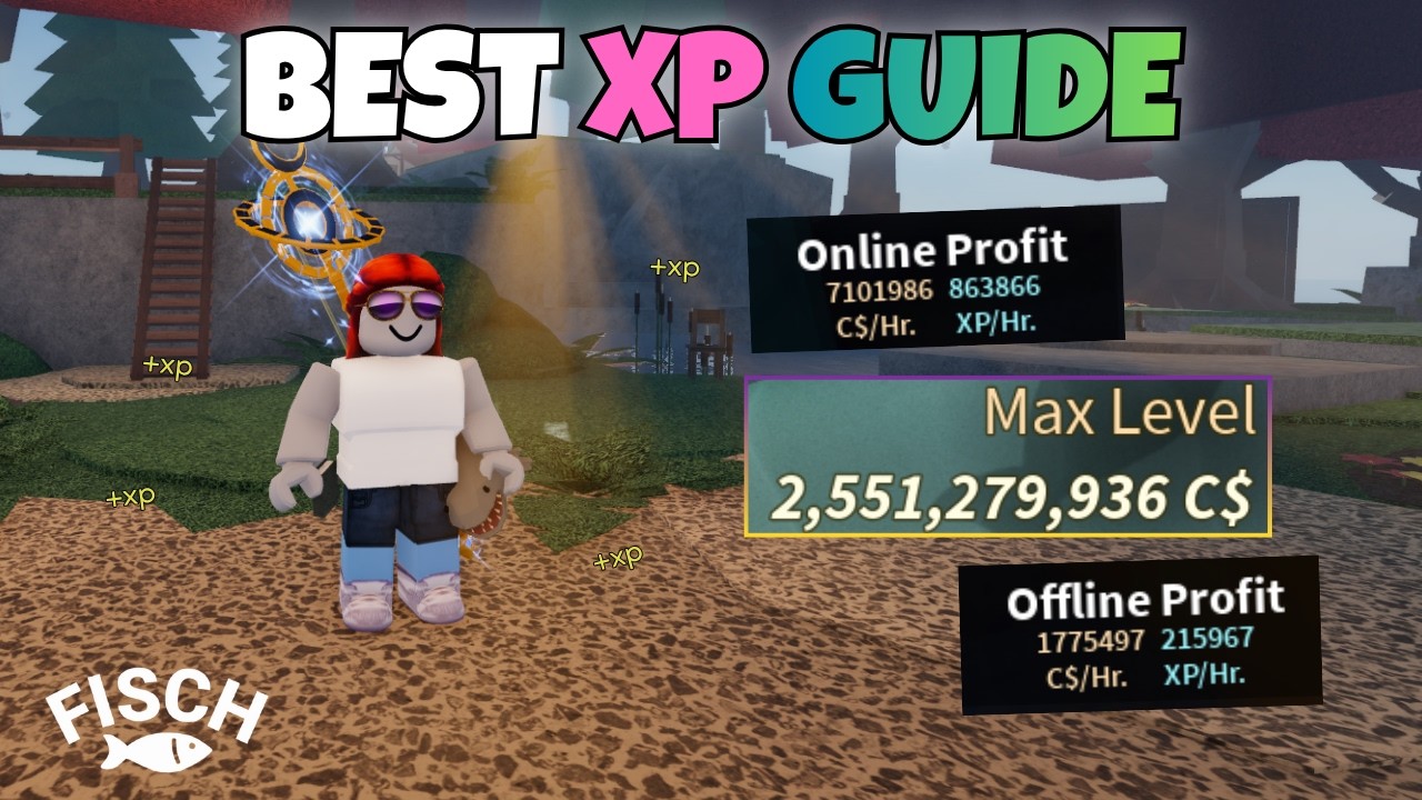 КАК БЫСТРО ФАРМИТЬ XP В FISCH &mdash; БЫСТРАЯ ПРОКАЧКА ДО МАКСИМАЛЬНОГО УРОВНЯ! Roblox