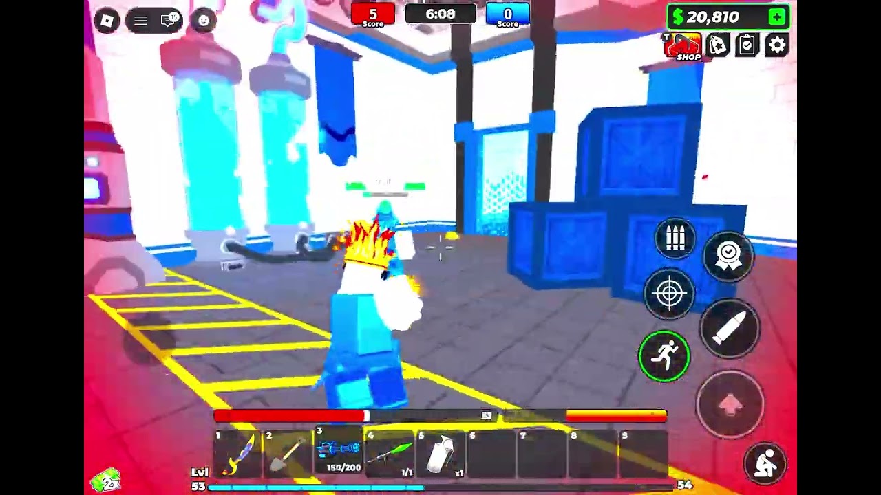 Playing Roblox flag wars!￼