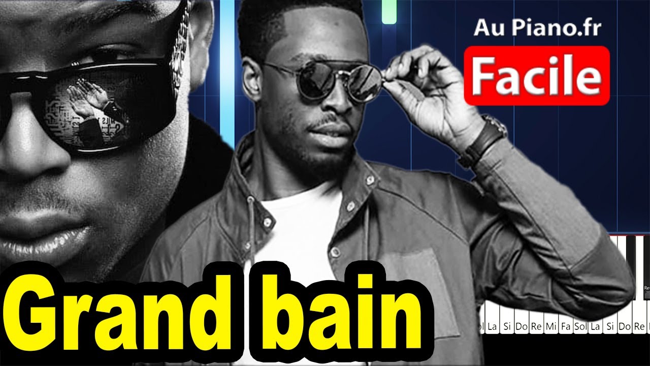 DADJU Grand Bain ft. Ninho Piano Tutorial Facile Synthesia Paroles