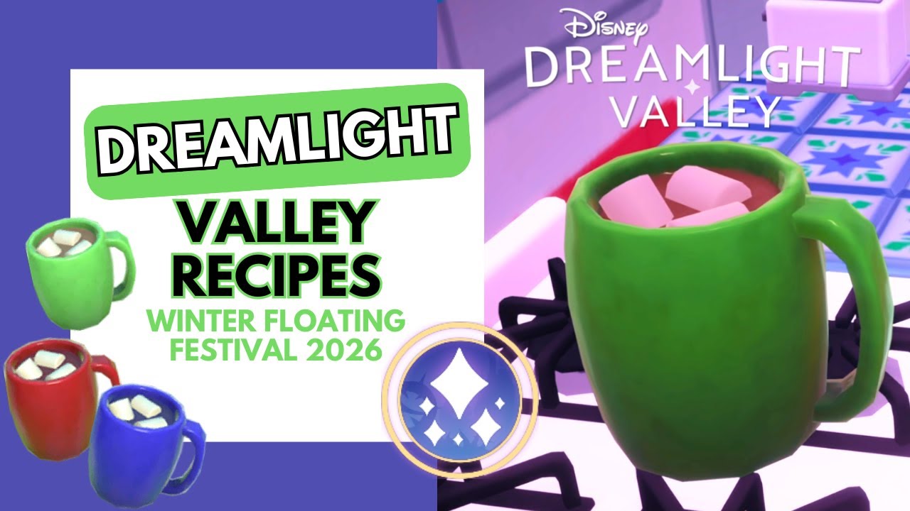 Disney Dreamlight Valley | New Hot Cocoa Recipes | January 2026 Update | Winter Floating Festival