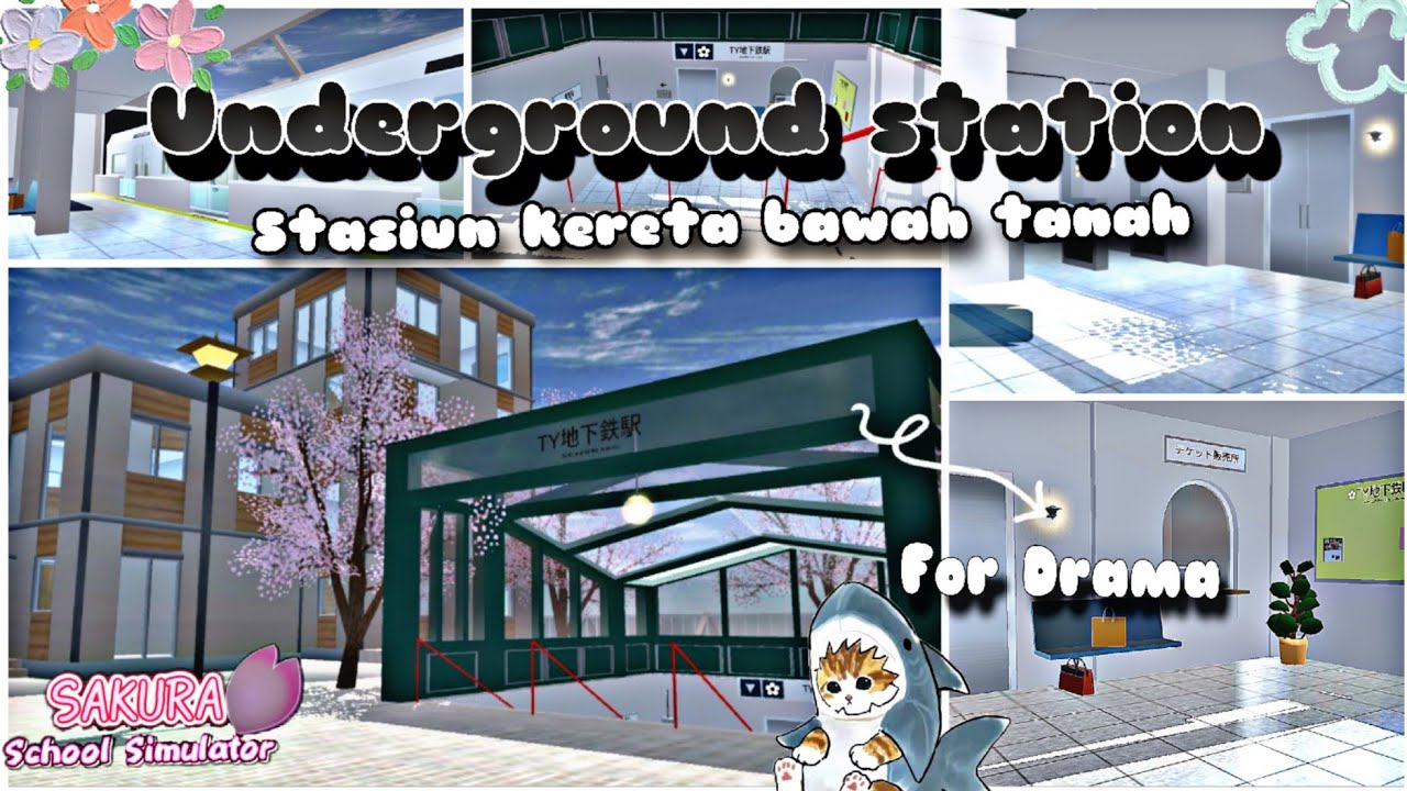 [Bagi Bagi ID] UNDERGROUND STATION 🚈STASIUN KERETA BAWAH TANAH || SAKURA SCHOOL SIMULATOR