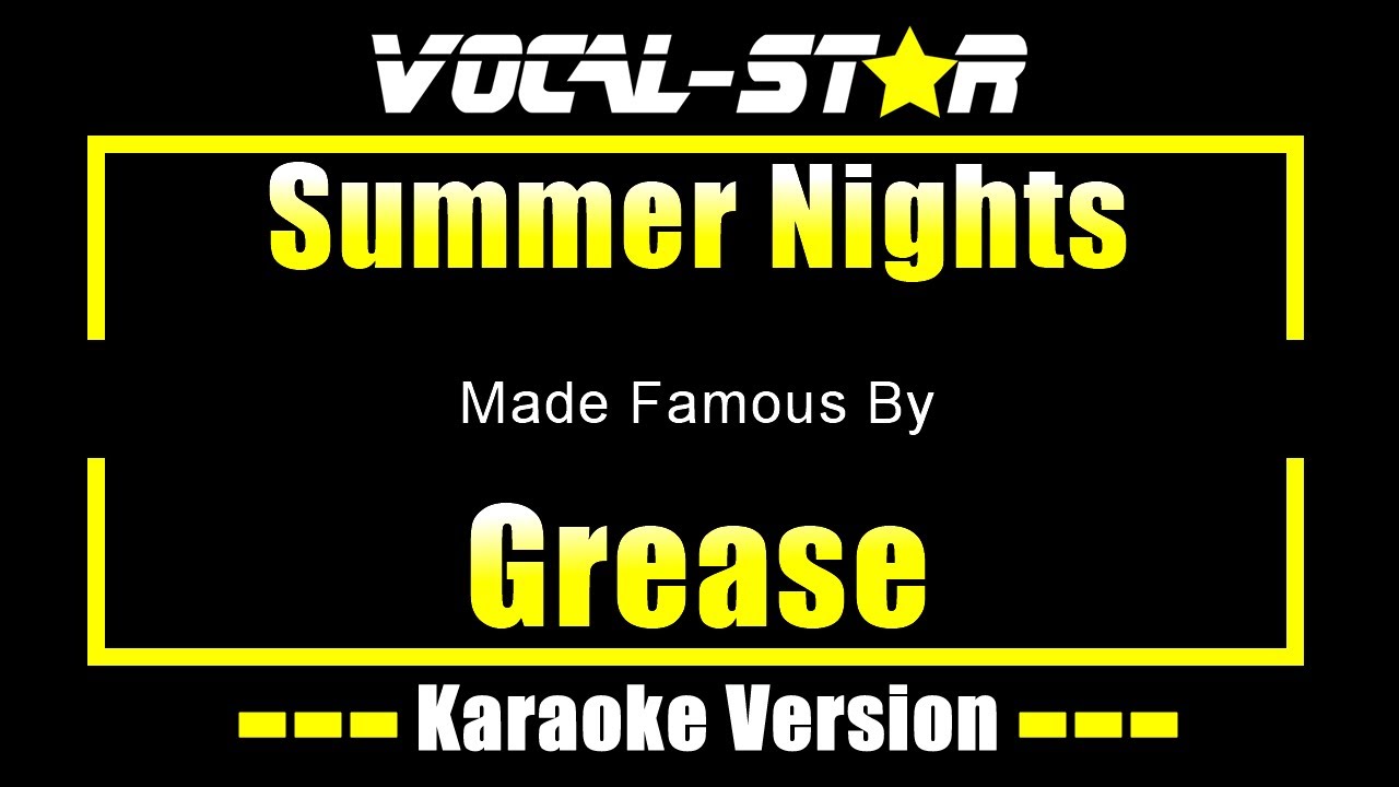 Summer Nights - Grease (John Travolta and Olivia Newton-John)  KARAOKE