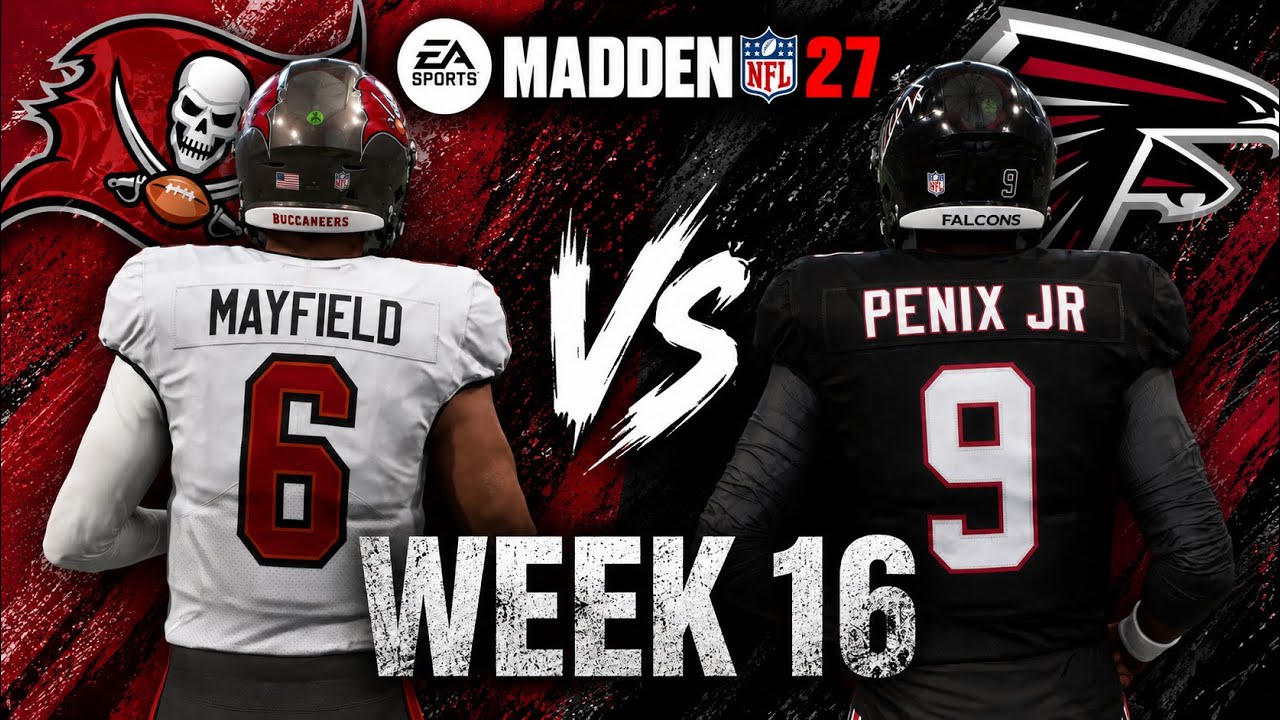 Симуляция 16-й недели: Buccaneers против Falcons | Составы Madden 27
