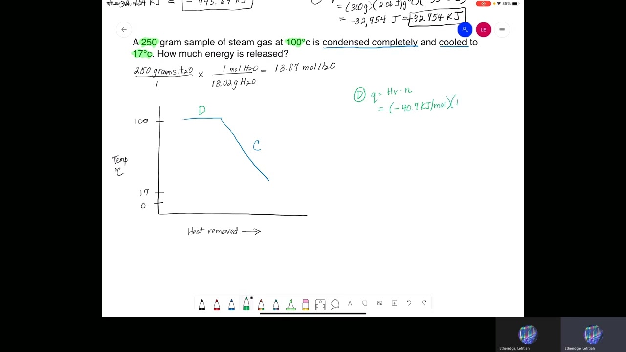 Heating Curve Problems Water Rd 2 Problem 3