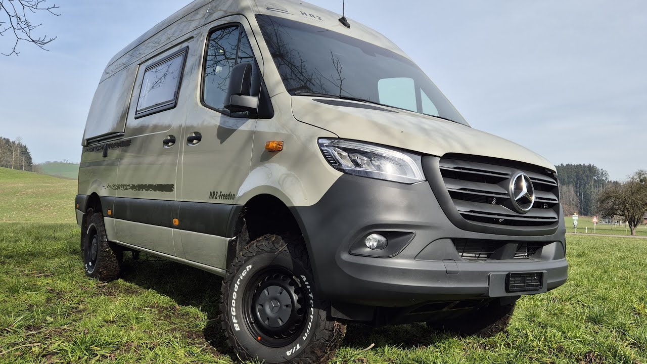 HRZ Freedom Offroad-Mini-Wohnmobil – Mercedes Sprinter mit komfortablem Queerbett auf nur 5,98m