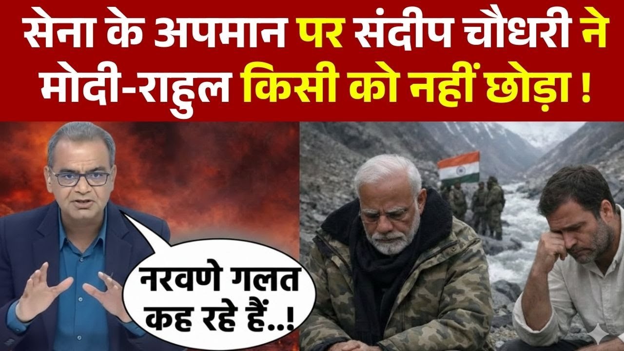 Sandeep Chaudhary: सेना के अपमान पर संदीप चौधरी ने मोदी-राहुल किसी को नहीं छोड़ा!