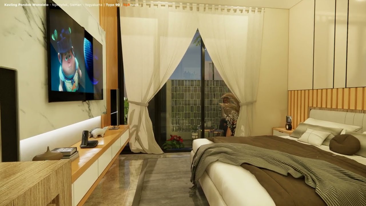 interior rumah kavling minimalis lebar 9,5m