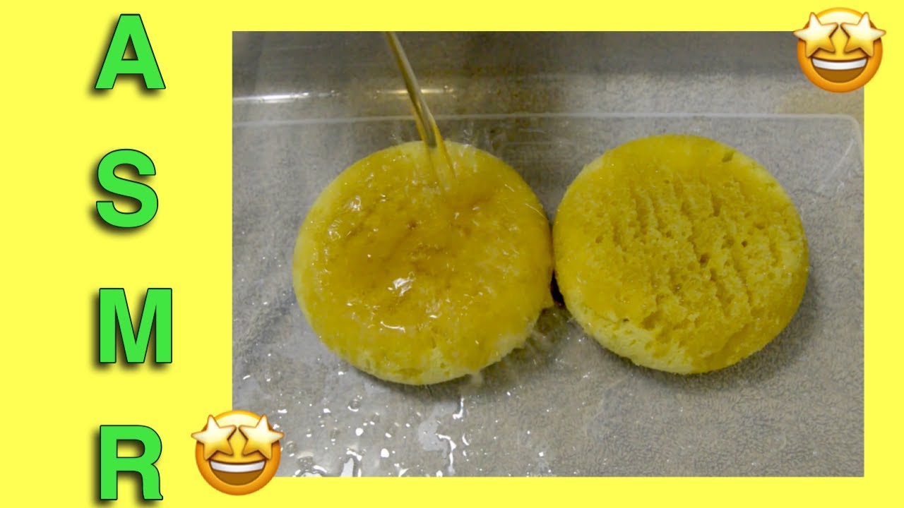 ASMR | OG Pine Soaked Bath Sponges!! *relaxing sleep aid*