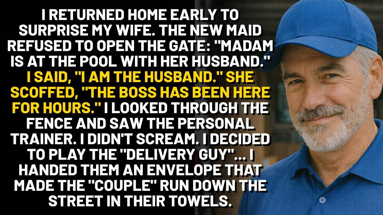 I CAME HOME EARLY. THE MAID BLOCKED ME: 