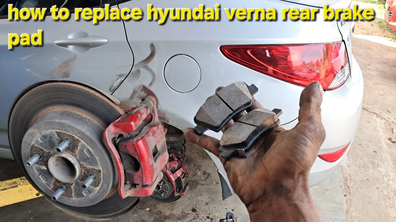 how to replace hyundai verna rear brake pad