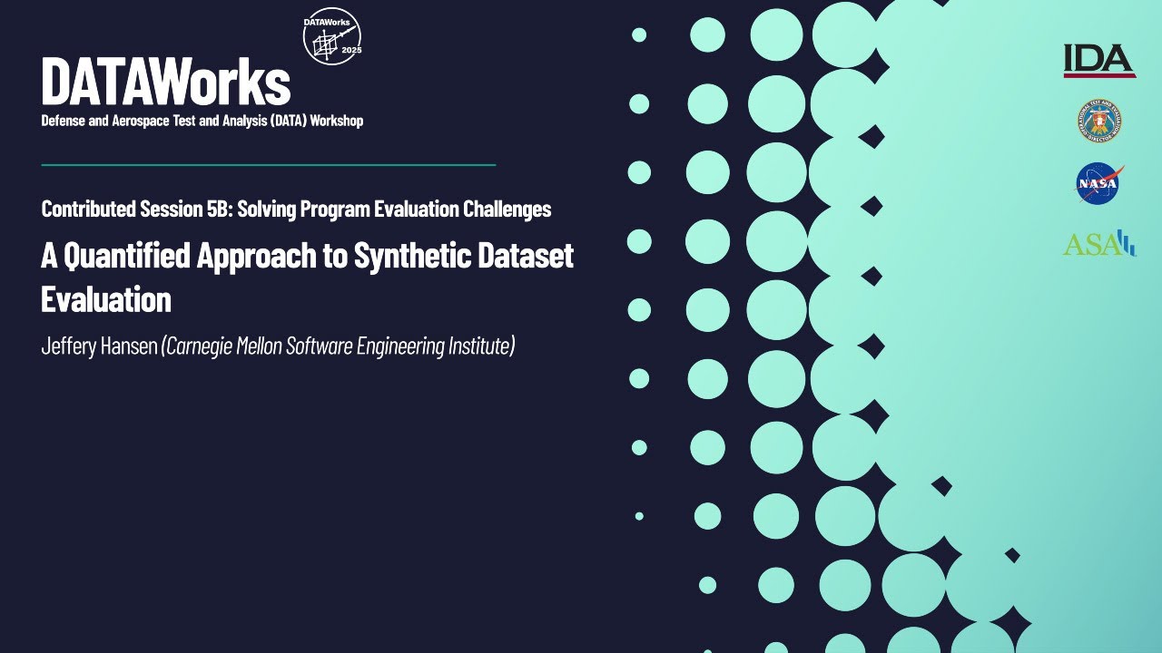 Contributed Session 5B: A Quantified Approach to Synthetic Dataset Evaluation