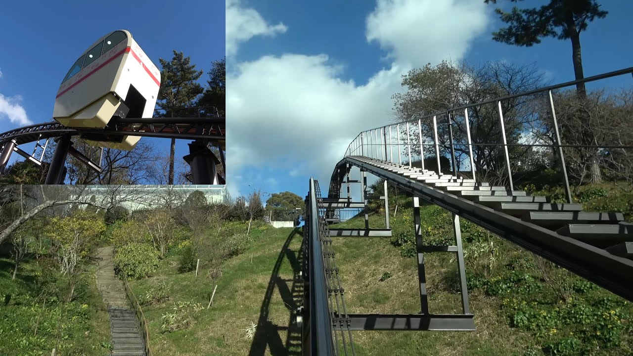 【4K前面展望】浜松フラワーパークスロープカー往復