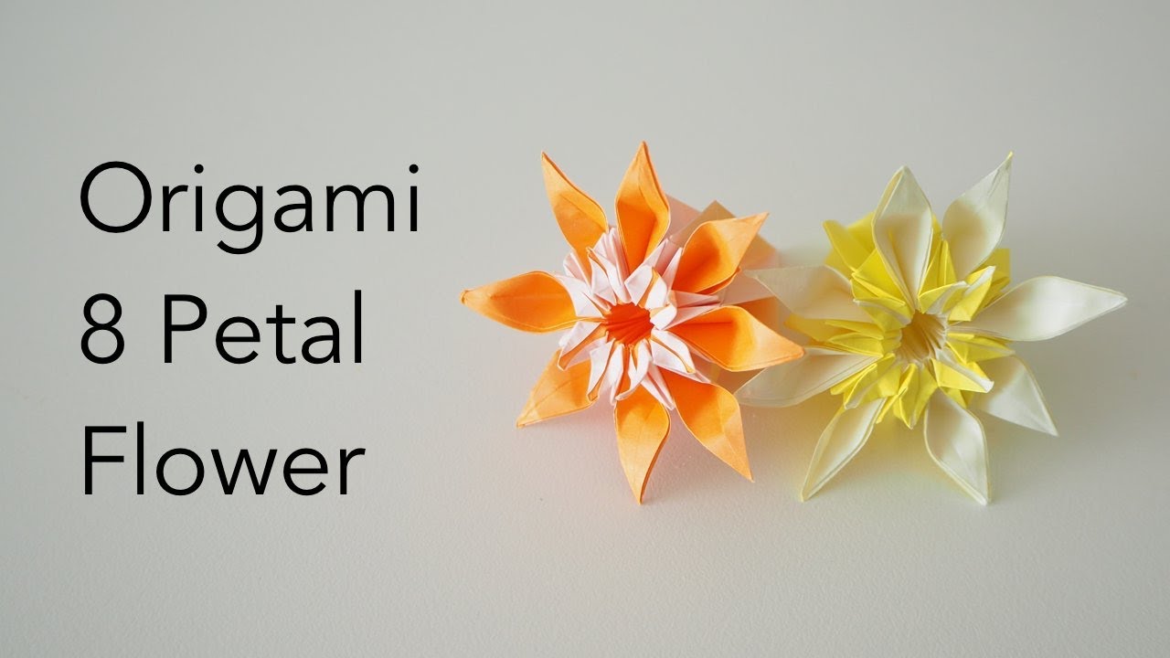 Origami 8 Petal Flower Tutorial