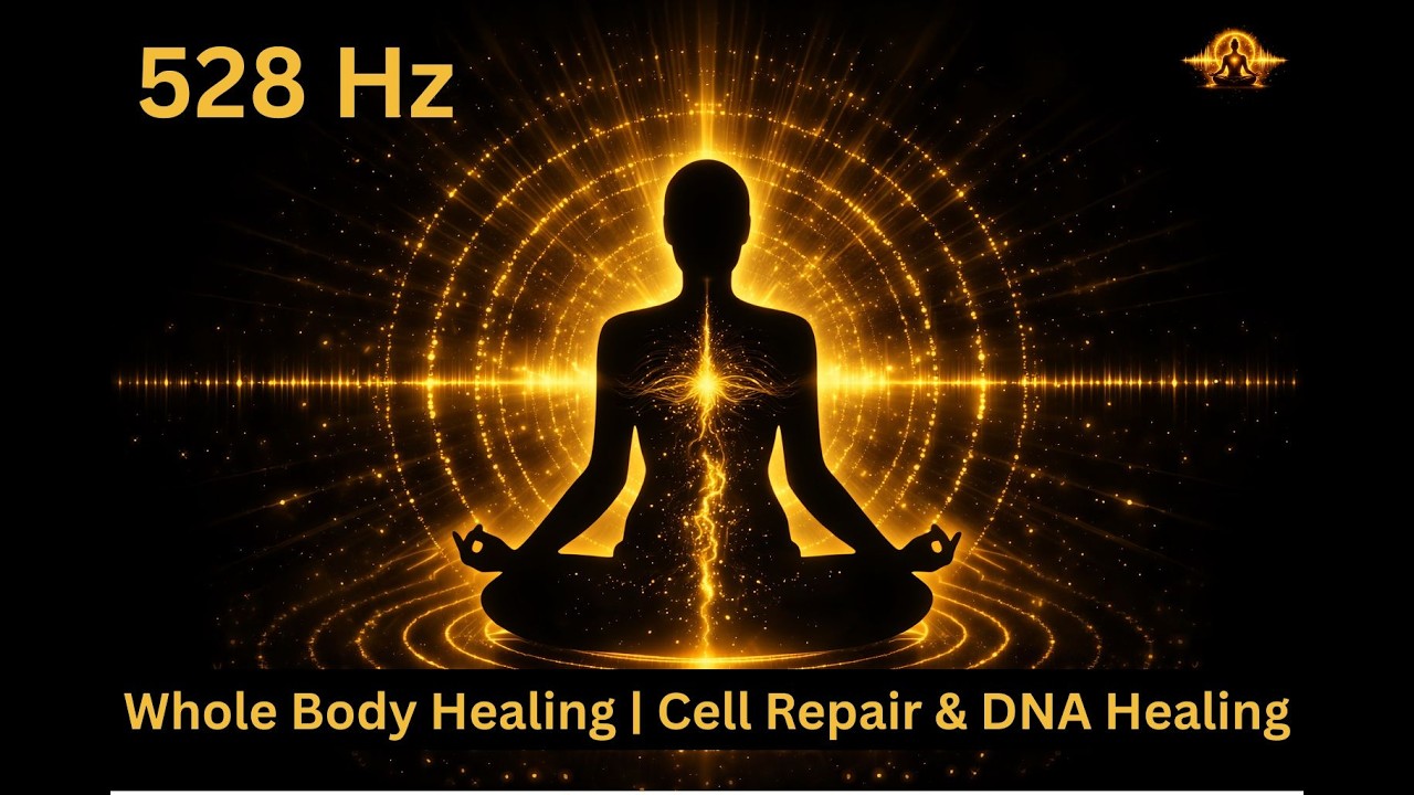 528 Hz Heal Golden Chakra | Bring Positive Transformation | Whole Body Cell Repair, Binaural Beats