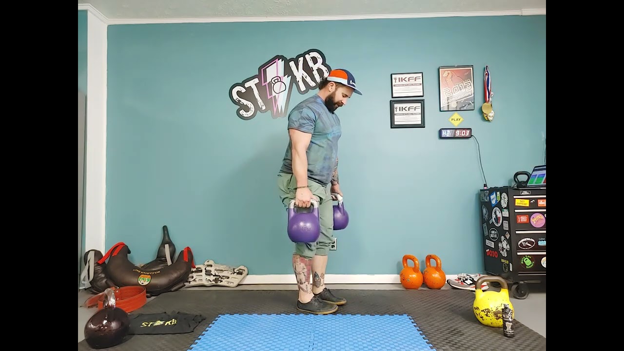 Rack Walk and Deadlift Combo - DOUBLE KETTLEBELL WORKOUTS
