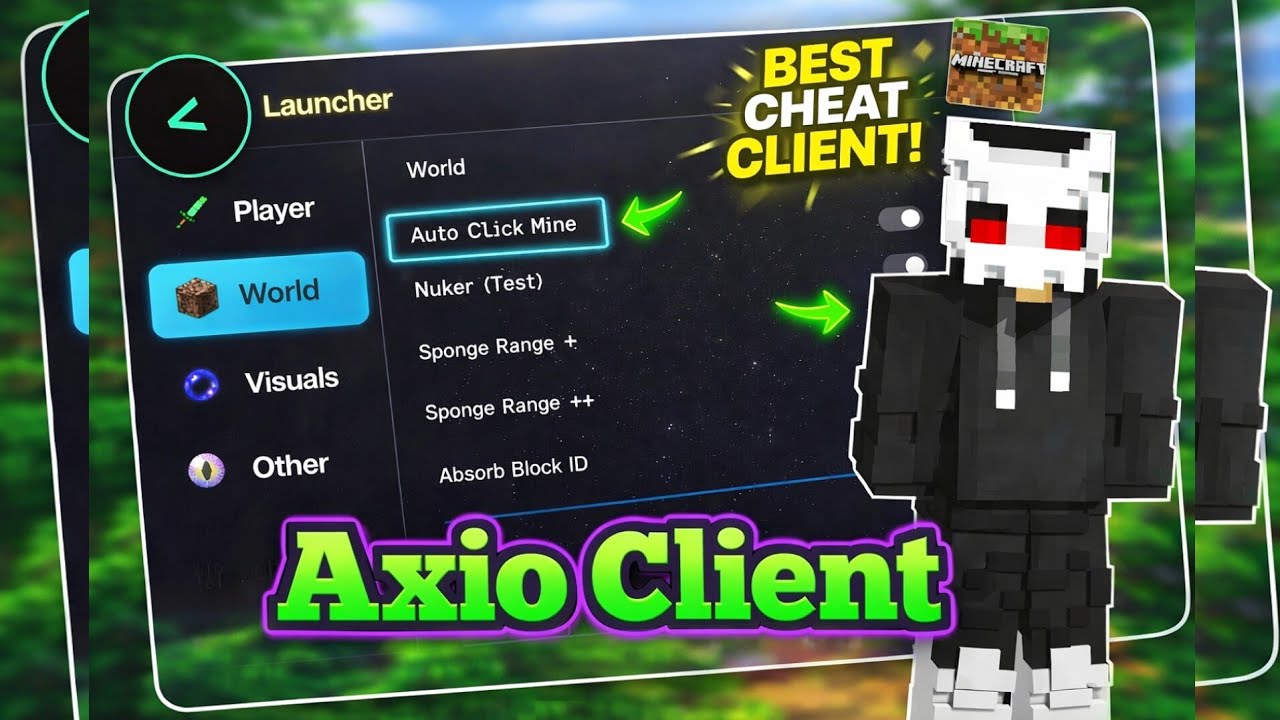 🔥Axio Client For MCPE ( 26.3.1 ) 🔥🔮 | So Many Features , Apollon Client, Toolbox. latest. toolbox