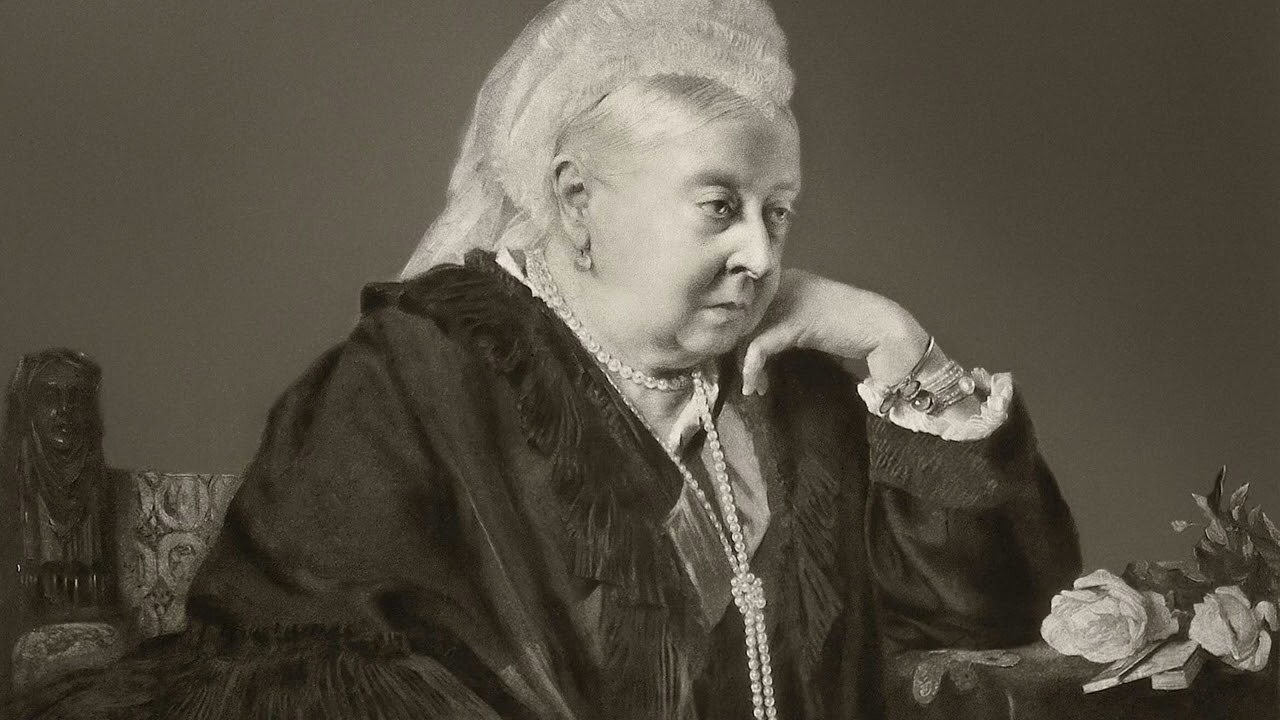 DLF 22.01.1901 Queen Victoria gestorben. Tote Königin im weißen Brautschleier