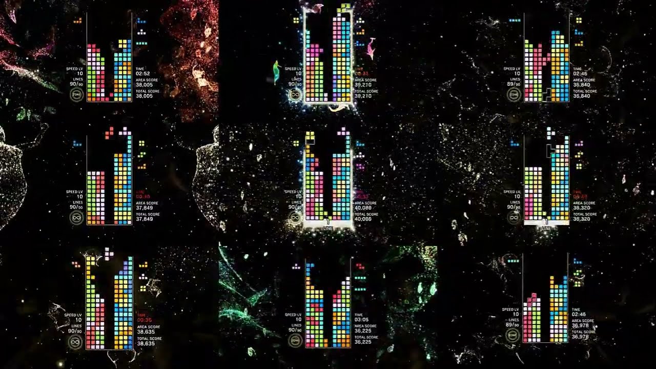 Tetris Effect Connected - Infinitris Fail Compilation