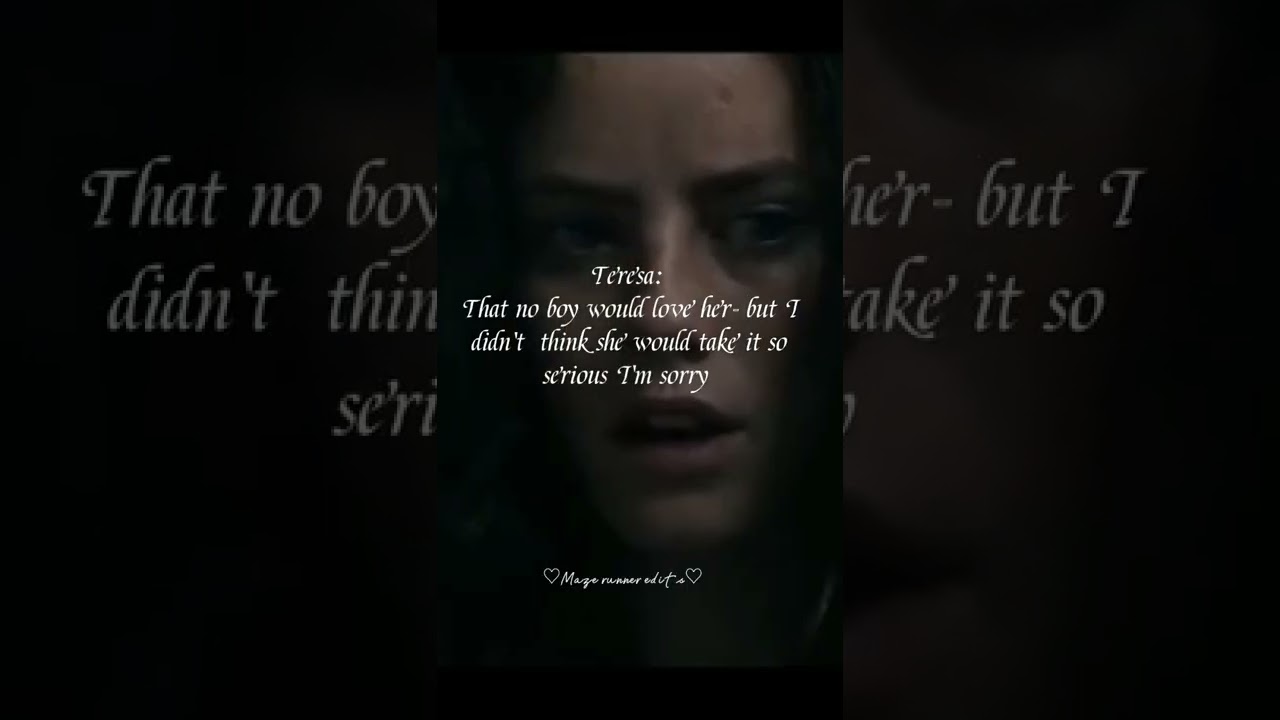Pov: y/n liked Newt but Teresa told her she wasn't pretty enough @TheIvyTrio for the idea
