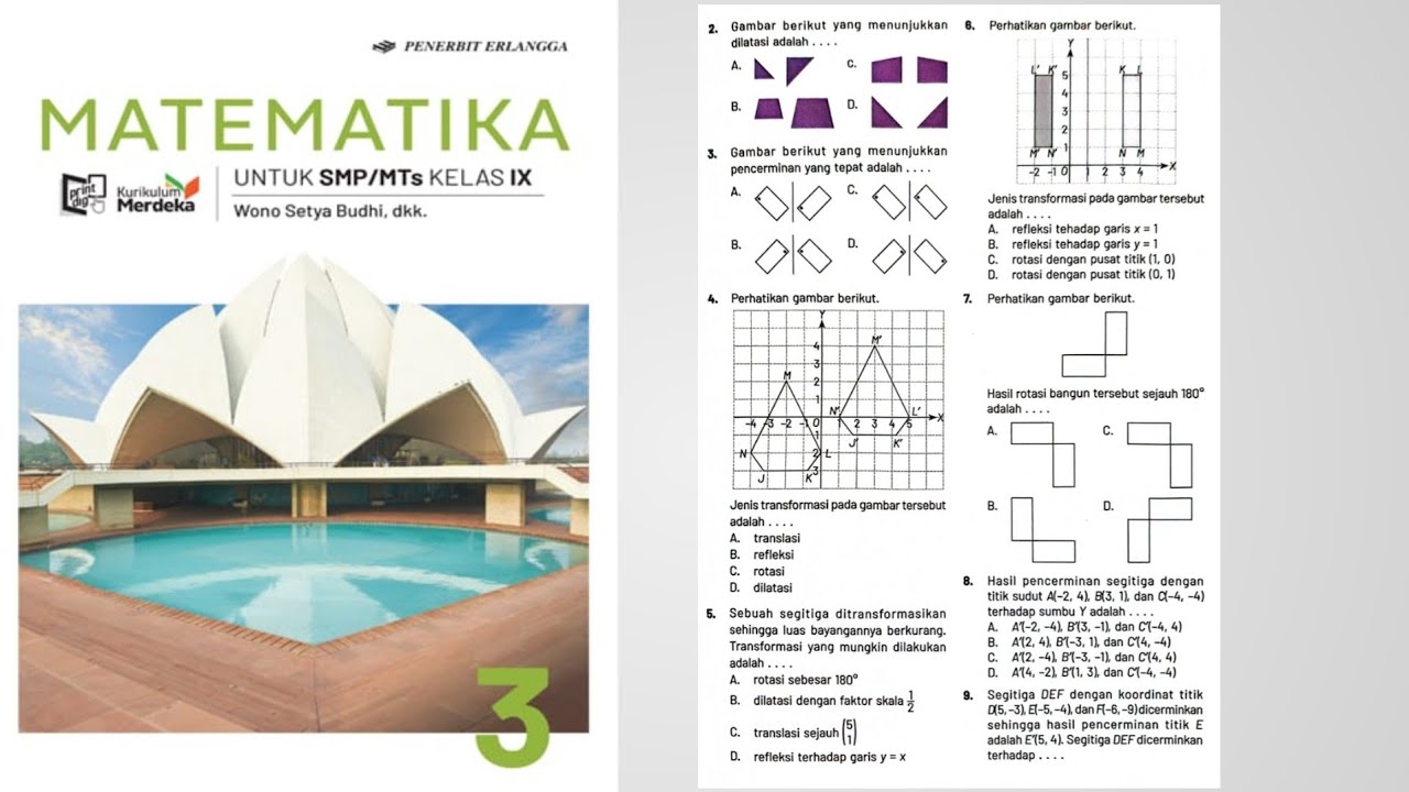 Latihan Soal Akhir Bab 6 hal 234-239  part 1 Matematika Kelas 9