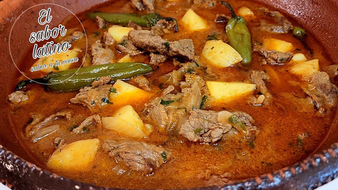 🔴Bistec Con Papas En Caldillo Ranchero ¡Facil y Bien Rico! El sabor latino