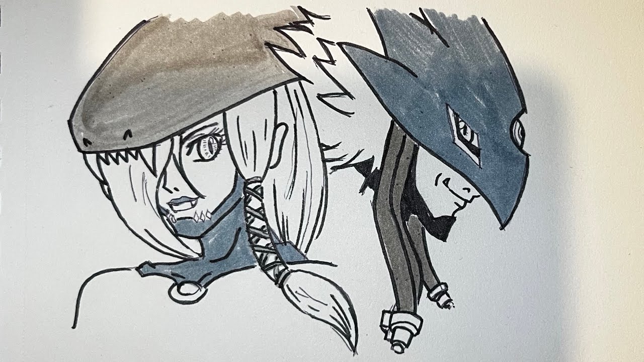 Drawing Beelzemon and Mervamon from Digimon | Digimon Pencil Sketch