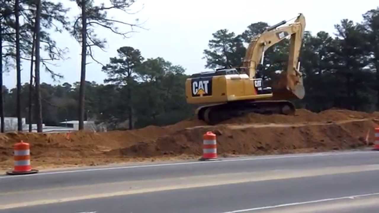 Cat 336E L building bridge approach.