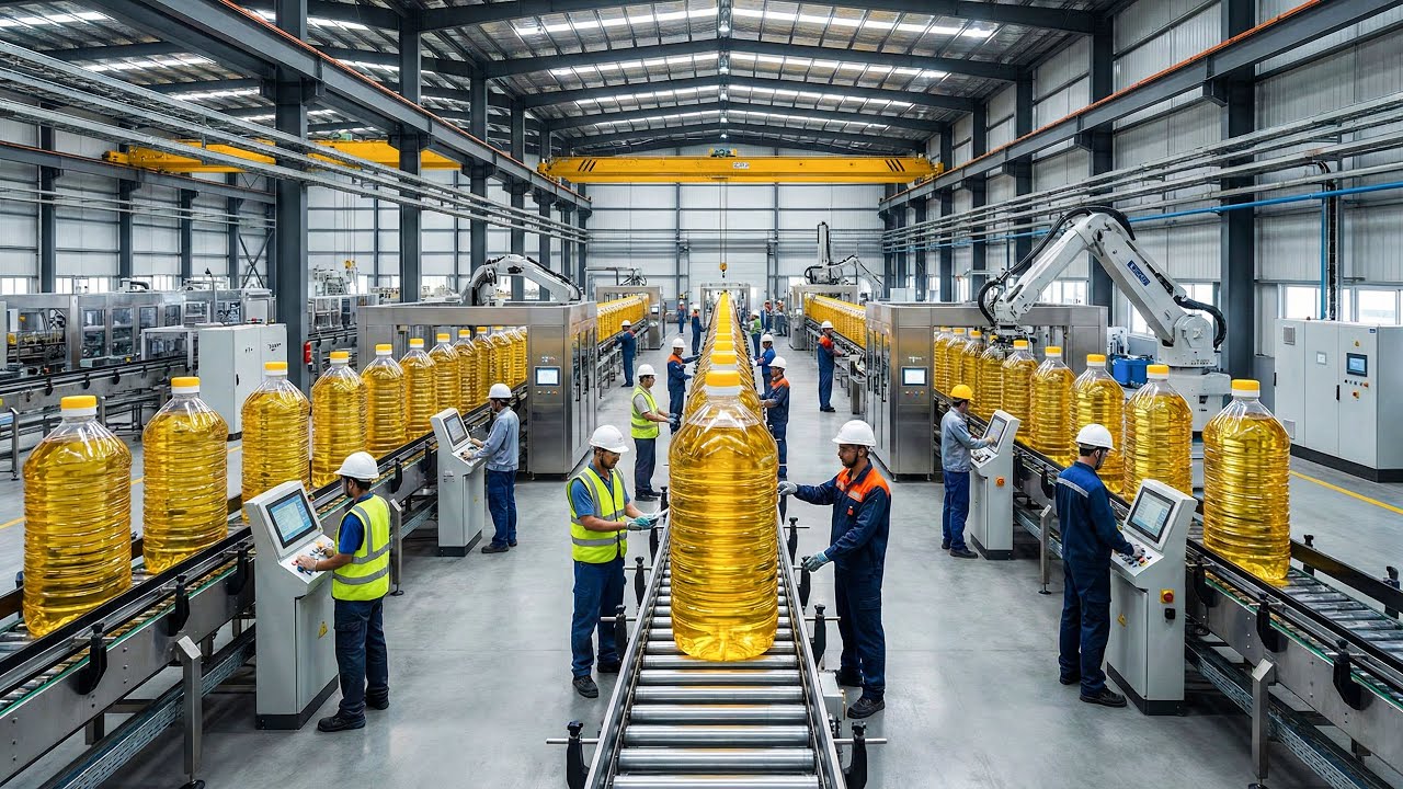 Inside a Modern Mega-Factory: How Edible Oil Is Produced Using Advanced Automation