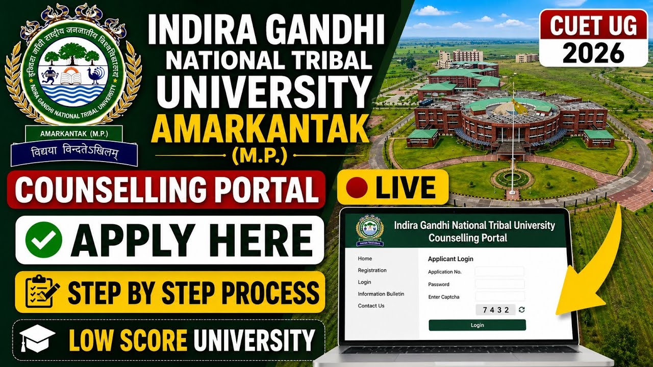 IGNTU Counselling 2026 | Complete Registration Process | CUET UG 2026