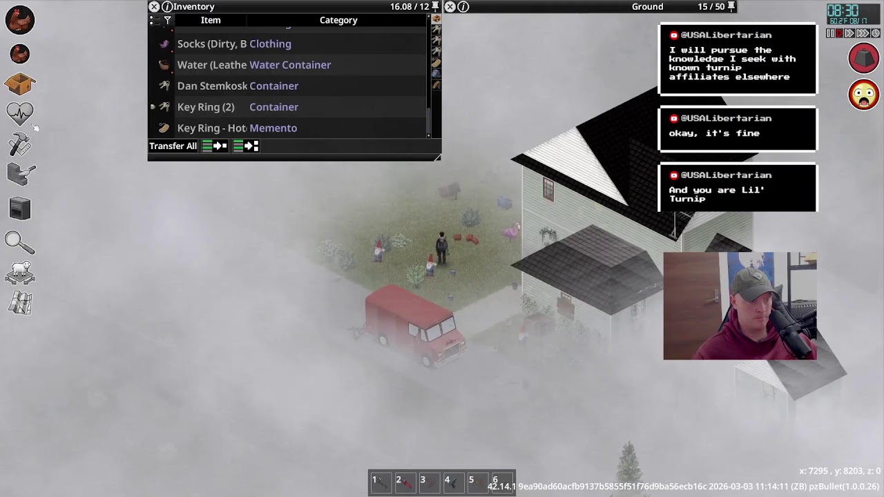 Actual chill day off playing Zomboid and others. Artolives!