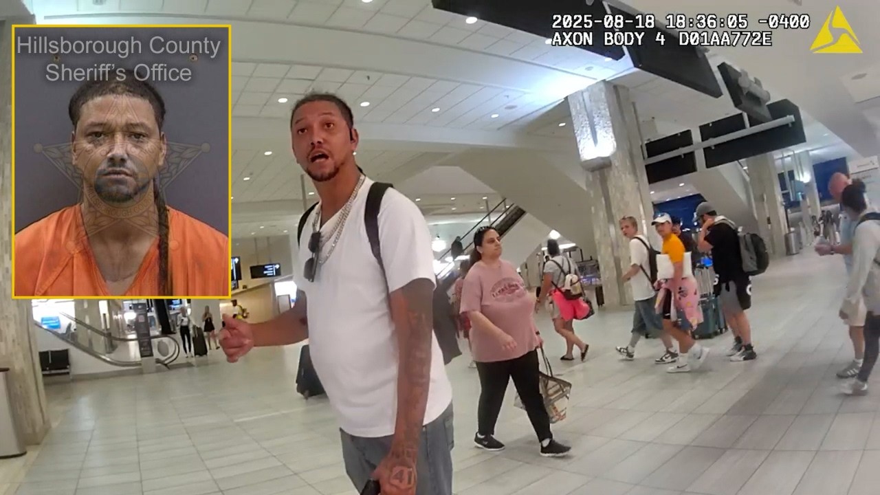 Frontier Airlines Passenger Tries To Fight Cops After Airport Arrest