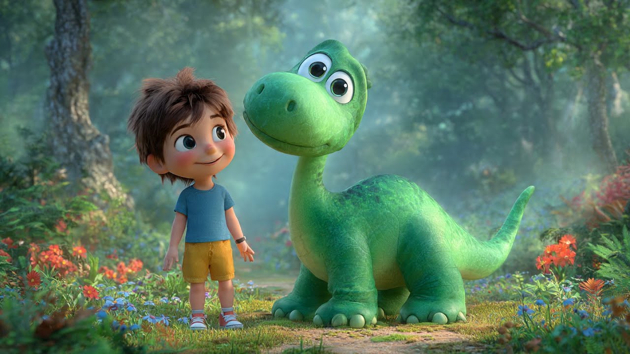 Dino and the Brave Little Boy 🦕👦 | Emotional Dinosaur Story for Kids | Short Cartoon Tale