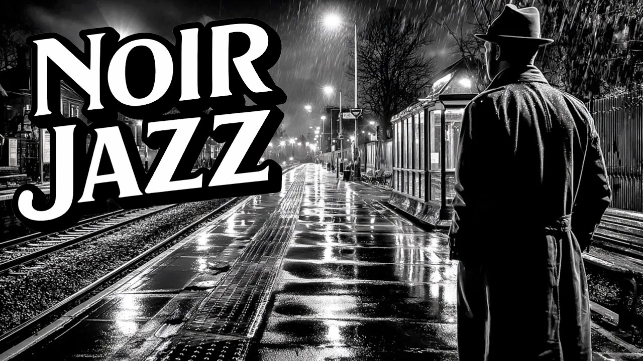 Rainy Night Noir Jazz 🌧️ Music For Late Train Thoughts