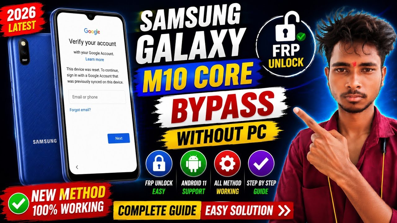Samsung galaxy m01 core FRP BYPASS 