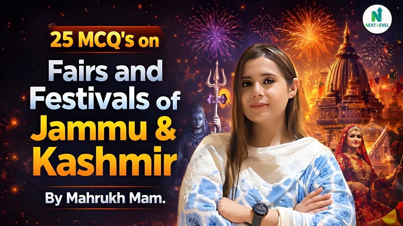 25 MCQs on Fairs & Festivals of Jammu & Kashmir | By Mahrukh Mam