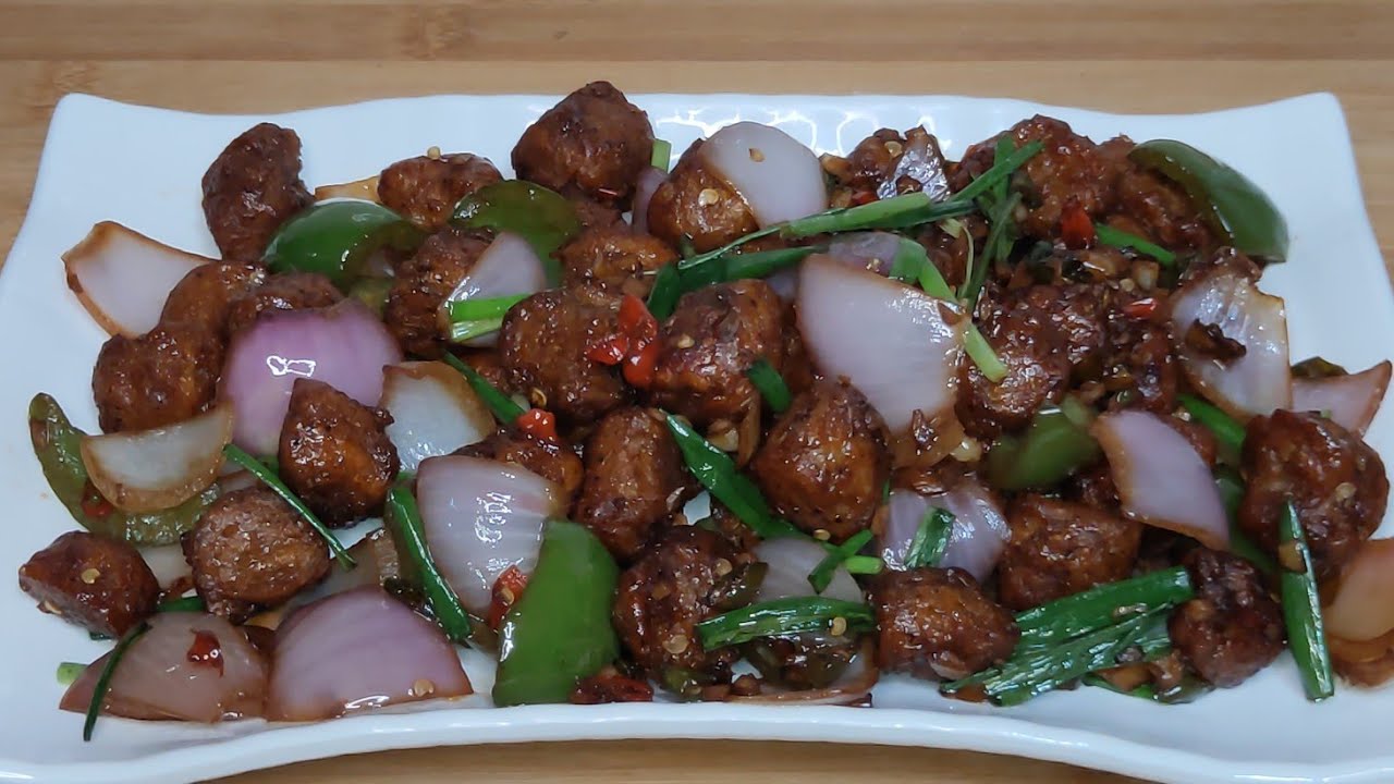 Nutrela (Bekangsa )Awlsam Leh Tui Taka Siamdan/Chilli Soya chunks Recipe/Mizo eisiam