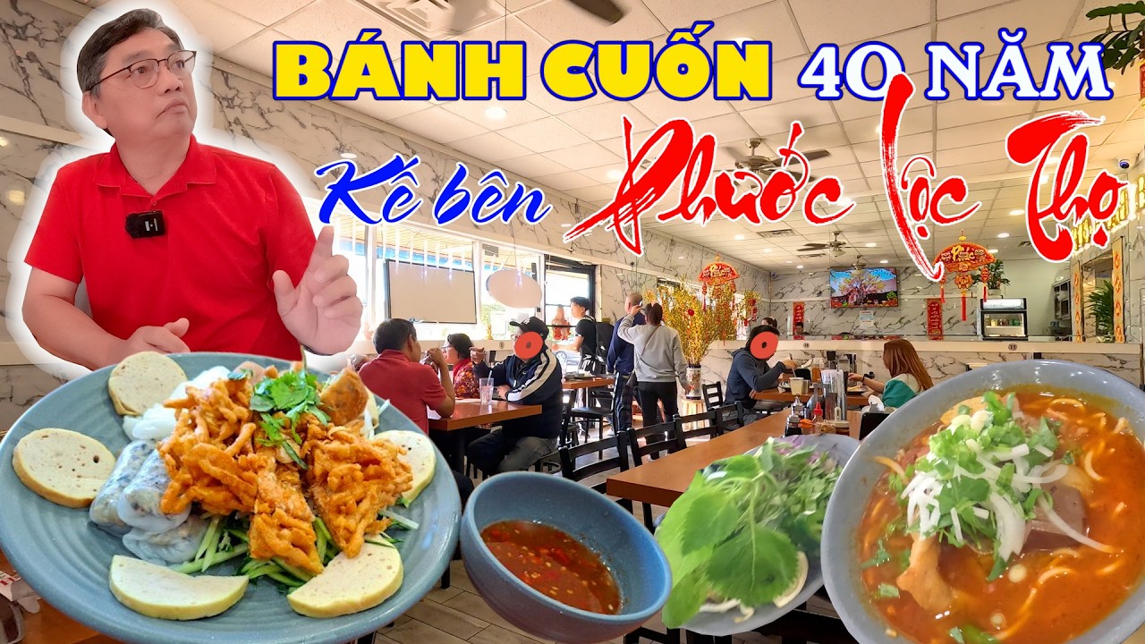 Hấp dẫn, Tiệm bánh cuốn 40 năm kế bên Phước Lộc Thọ, Khách ăn đông quá chừng, Bánh Cuốn Tây Hồ 2